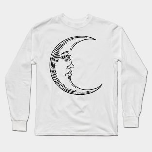 Cresent man in the moon Long Sleeve T-Shirt